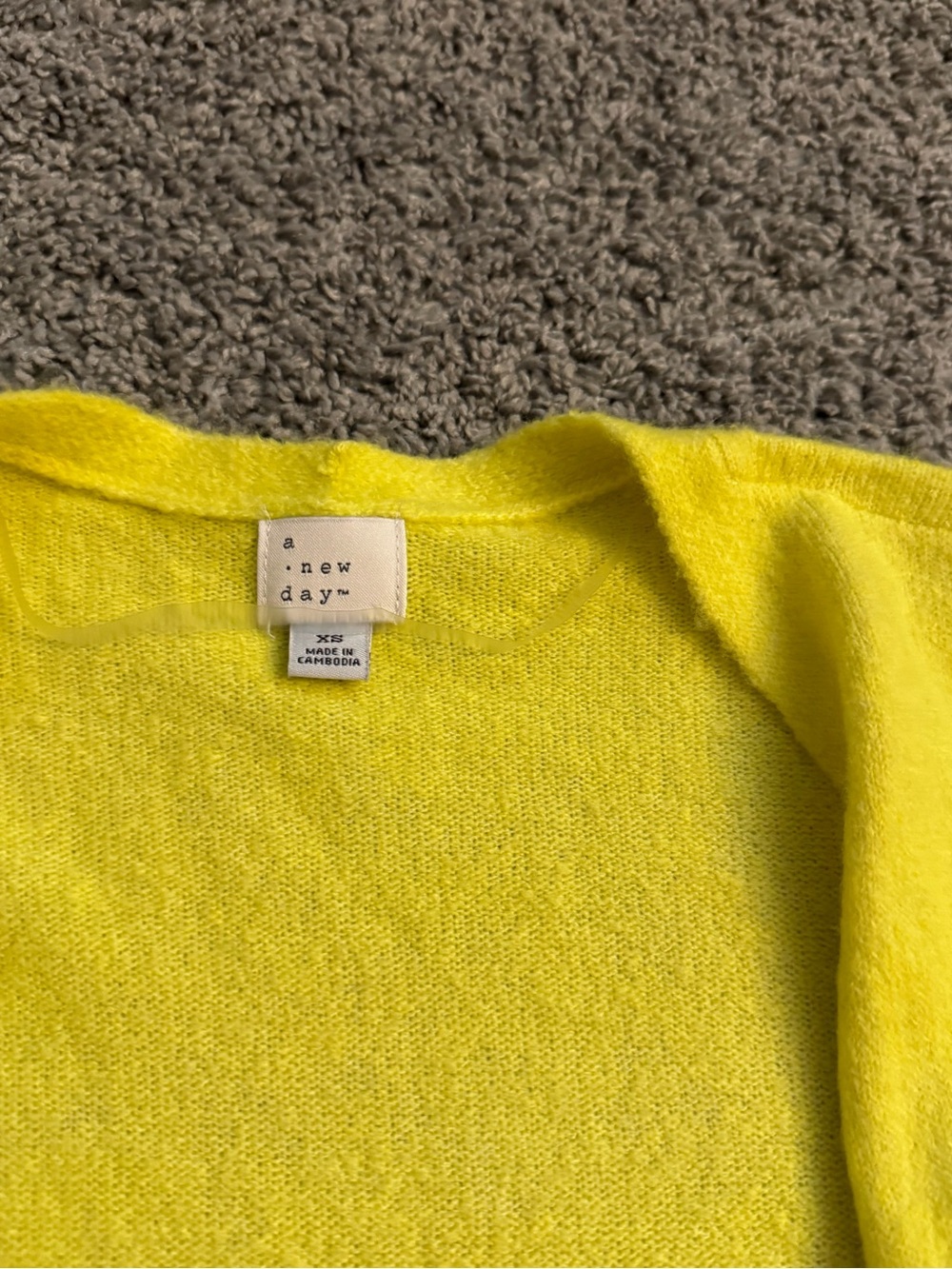 Colorblock Long Cardigan - Yellow, Light Blue & Dark Blue - Picture 4 of 4